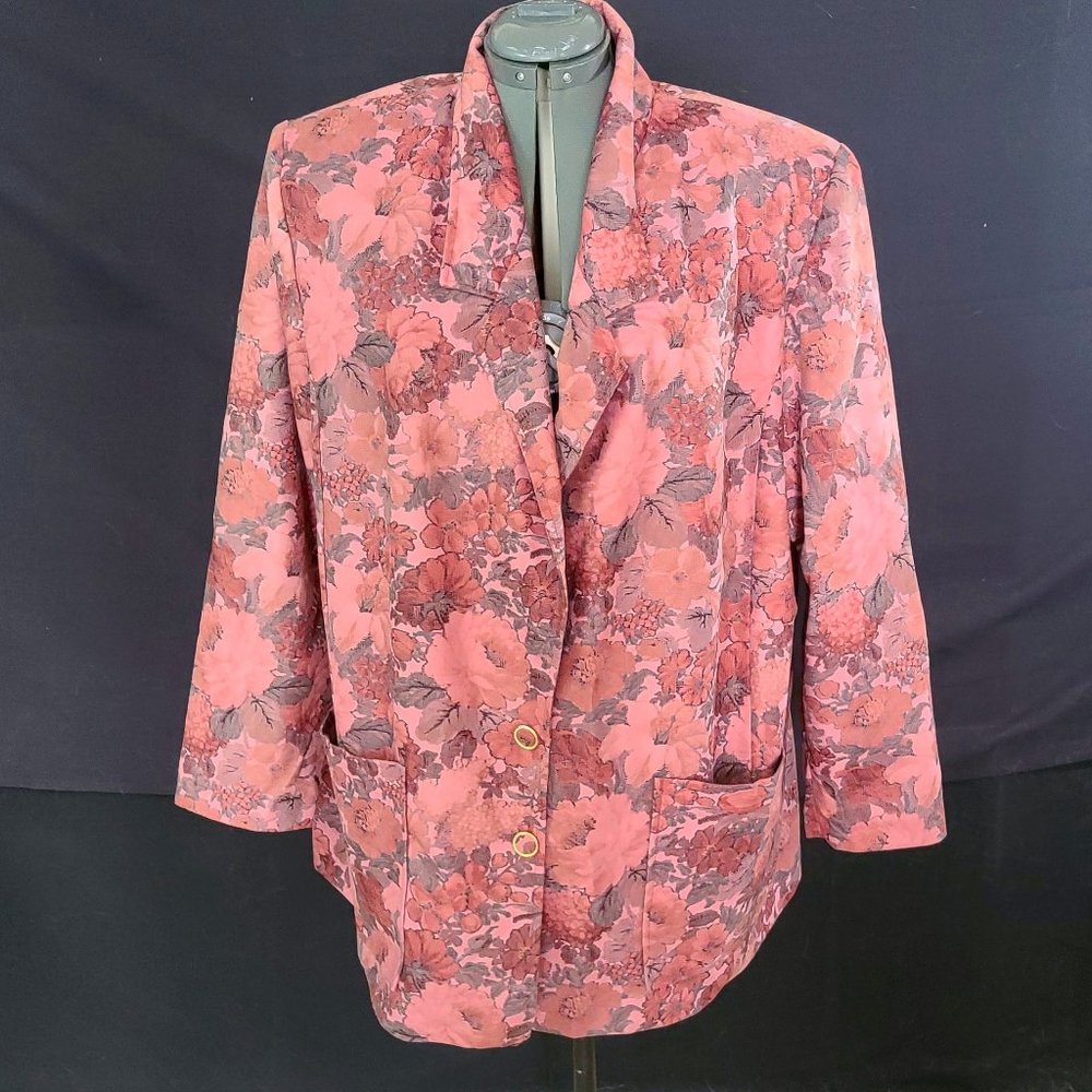 Pink Blazer With Floral Design NWT